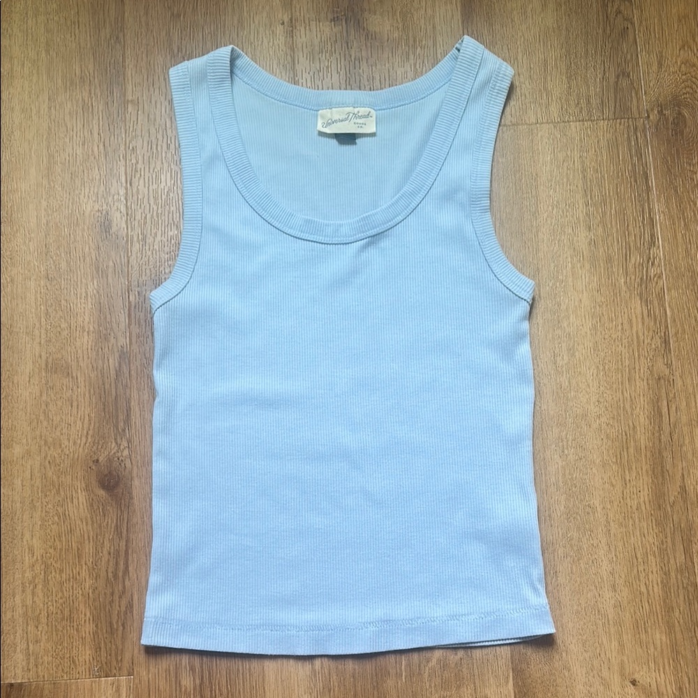 Universal Thread Women's Light Blue Ribbed Racerback‎ Tank